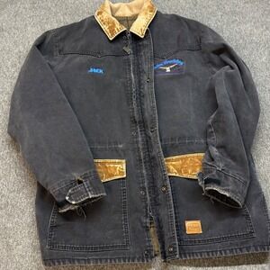 Vintage Walls USA Canvas Blanket Lined Chore Coat Men's L Barn Jacket Embroidery